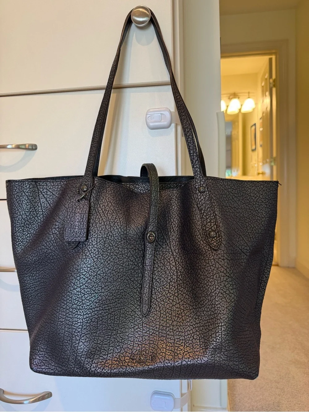 Coach Women’s Hologram Leather Market Tote